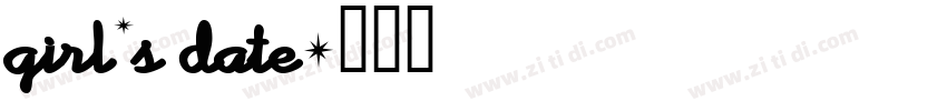 girl‘s date字体转换